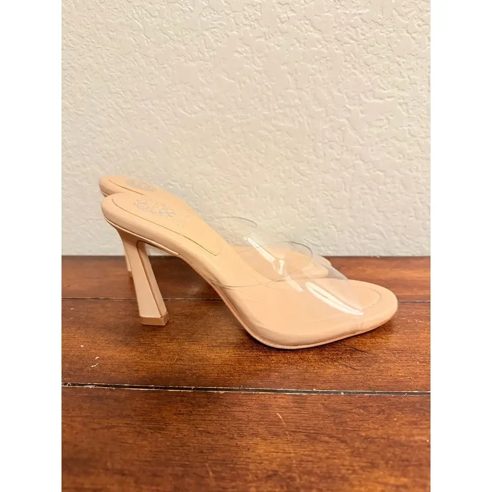 Vince Camuto Clear Beige heels Size 7 NWT - Picture 3 of 8
